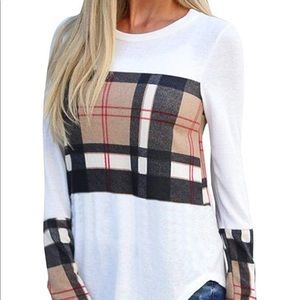 Long sleeve flannel tee